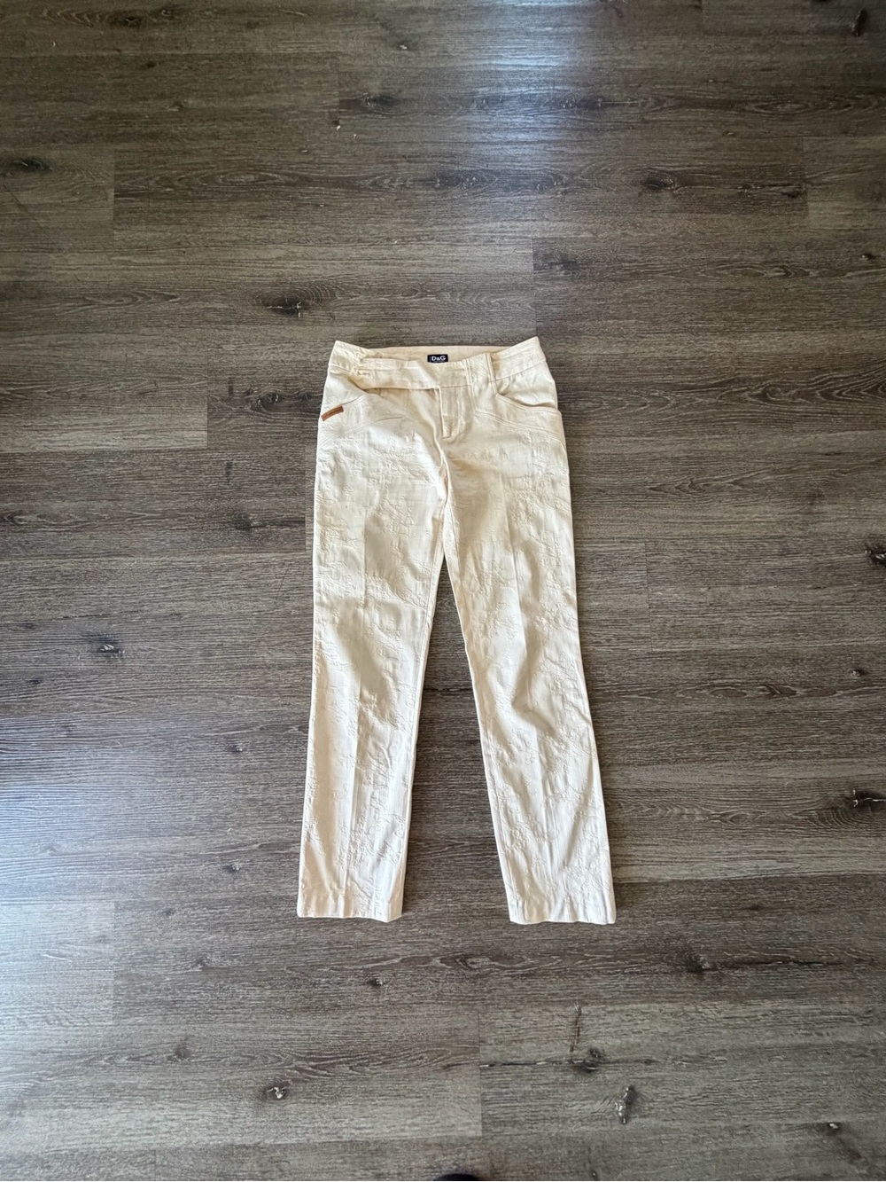 Dolce & Gabbana Vintage Cream Straight-Leg Jeans